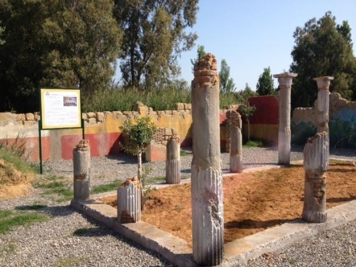 Panoramica aerea del Parco Archeologico della Sibaritide a Sibari.